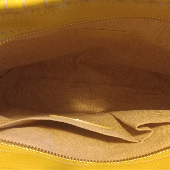 Fendi Selleria Leather Satchel Yellow - Picture 9 of 9